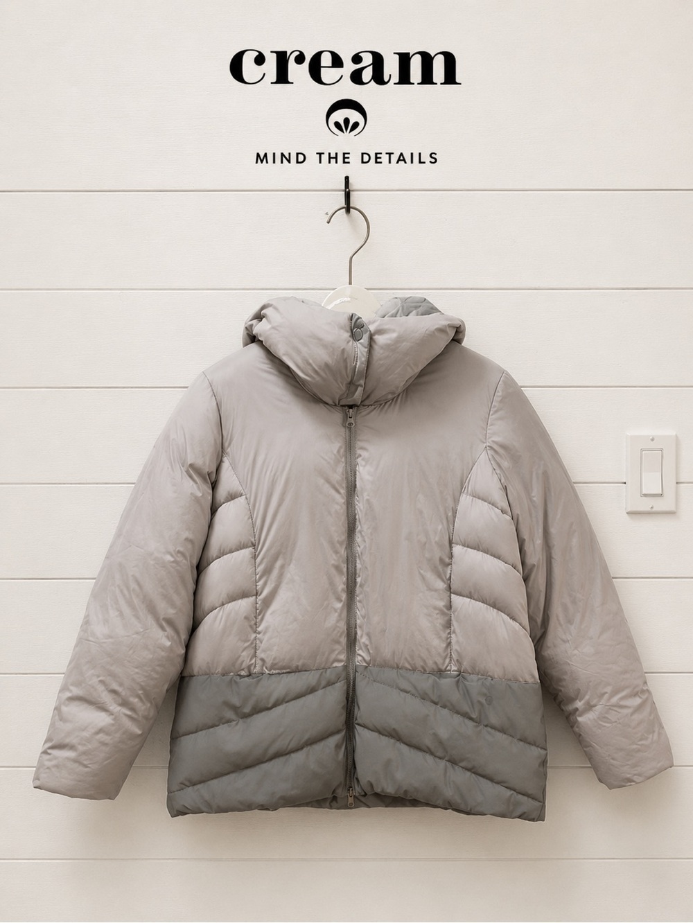 CREAM PUFFER JACKET – SIZE 40 (M)